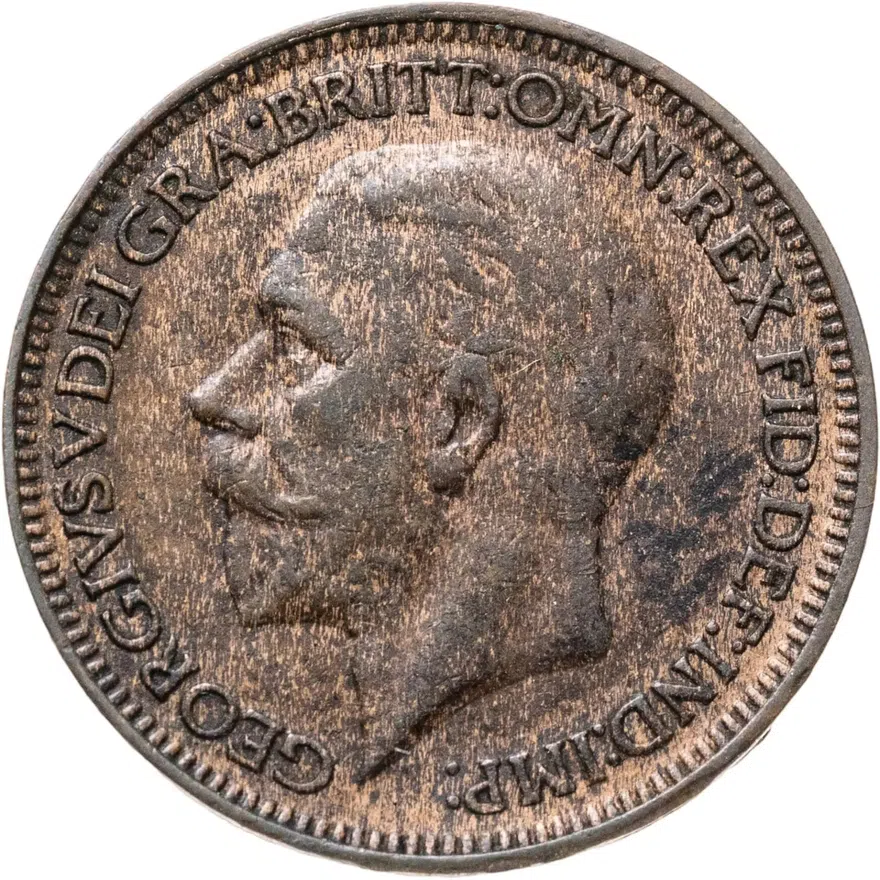 Великобритания 1 фартинг (farthing) 1936, аверс