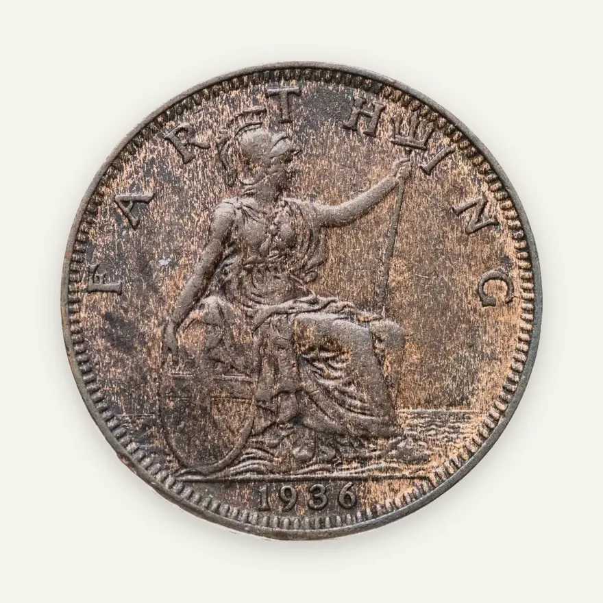 Великобритания 1 фартинг (farthing) 1936, реверс