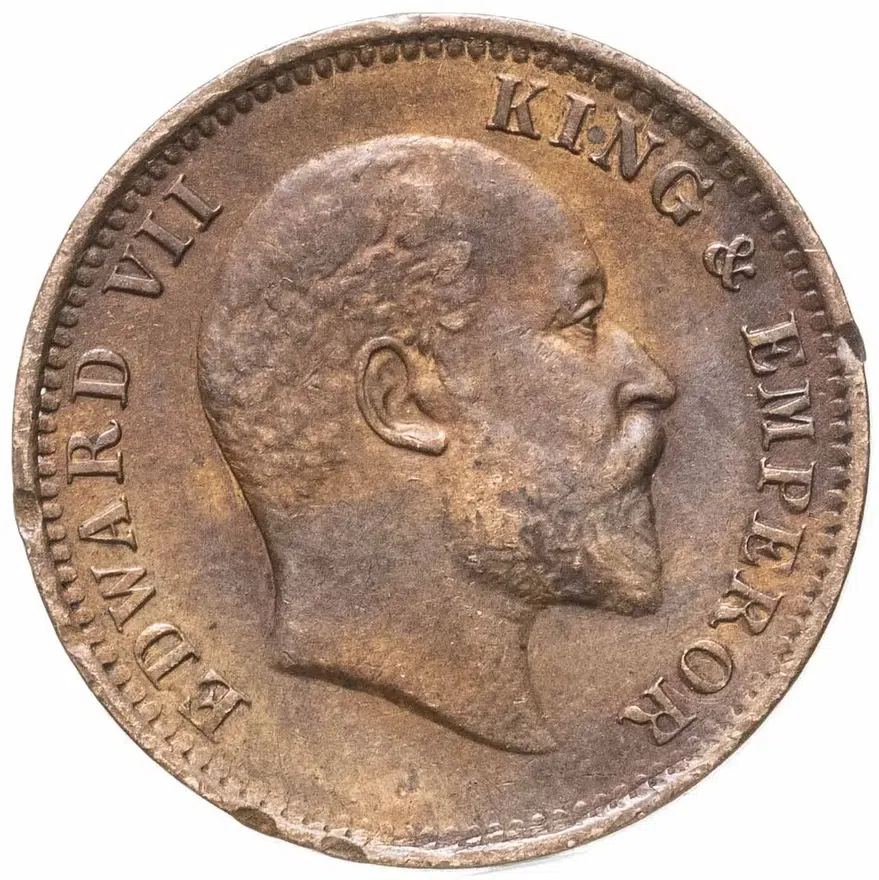Индия (Британская) 1/4 анны (anna) 1906  Медь, 6.48 гр.