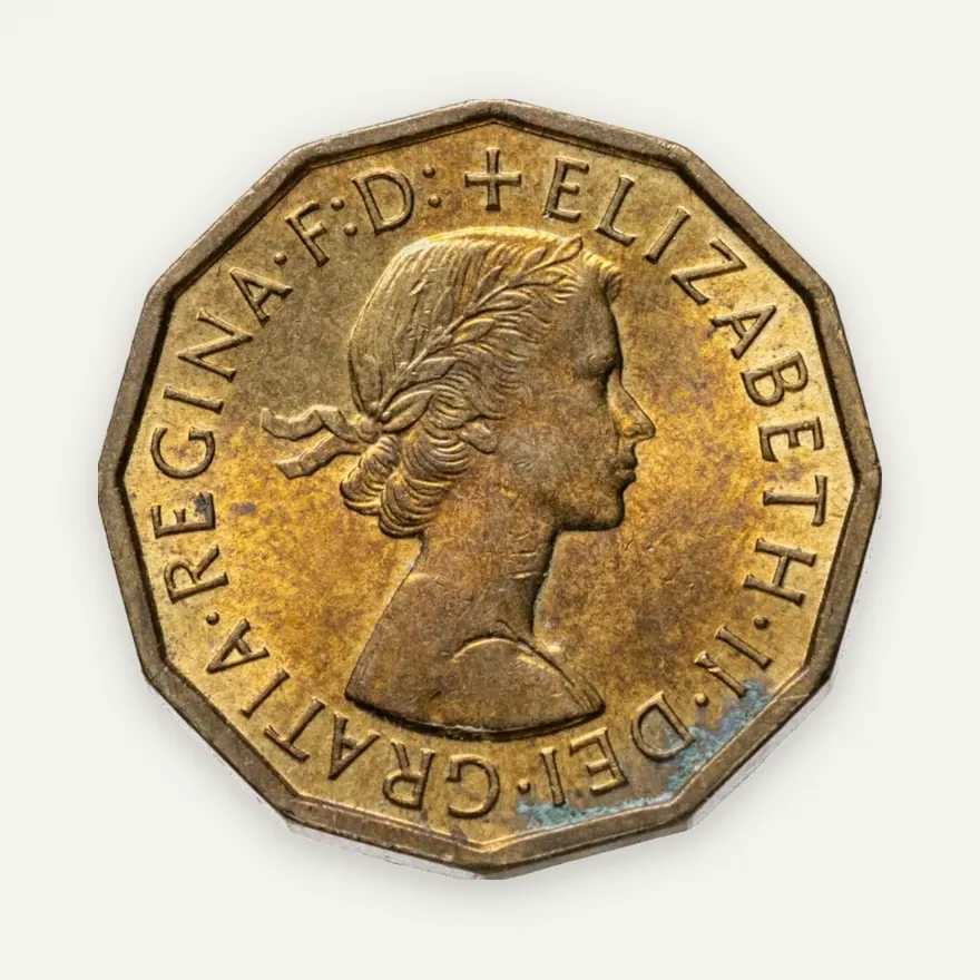 Великобритания 3 пенса (pence) 1962, аверс