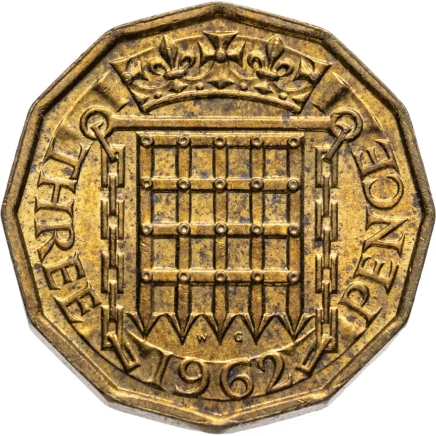 Великобритания 3 пенса (pence) 1962, реверс