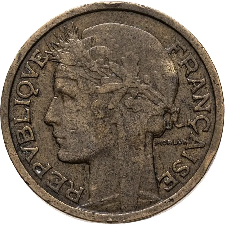 Франция 2 франка (francs) 1935, аверс