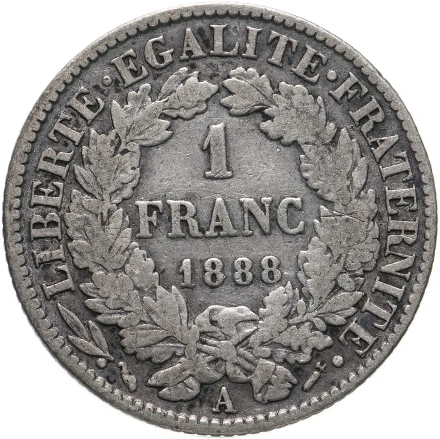 Франция 1 франк (franc) 1888