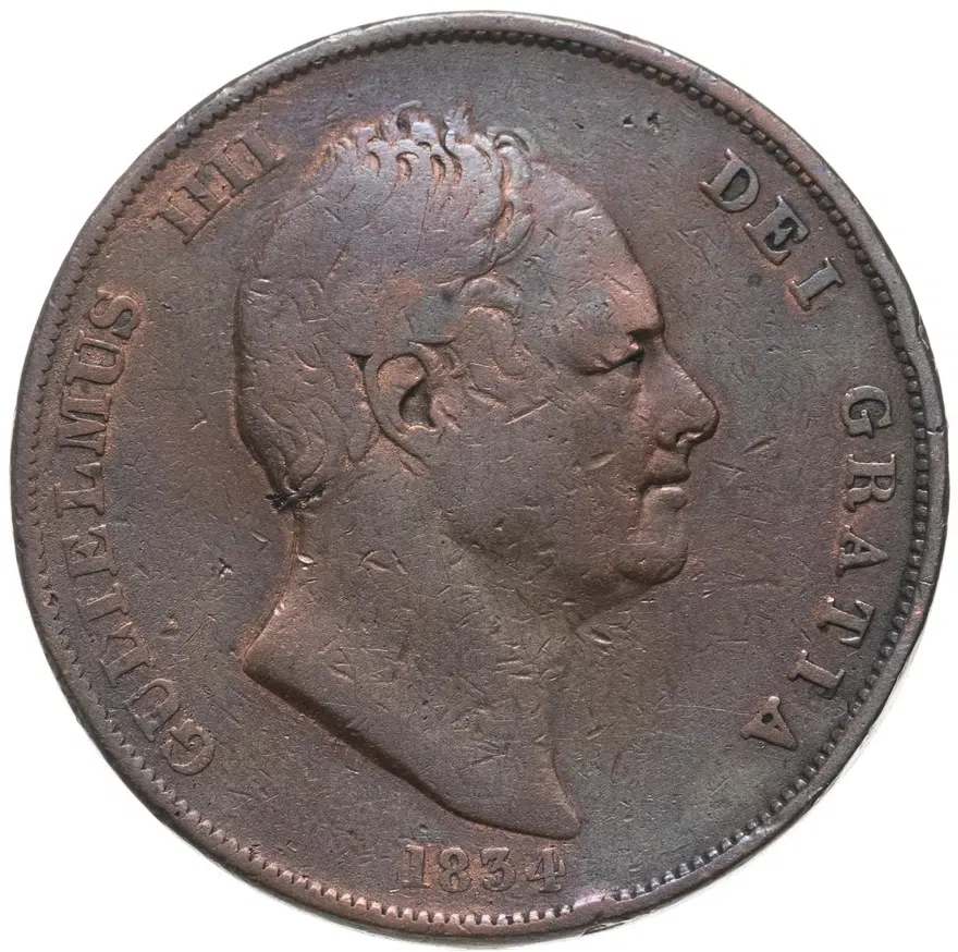 Великобритания 1 пенни (penny) 1834