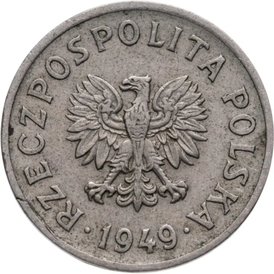 Польша 20 грошей 1949 Медно-никелевый сплав, реверс