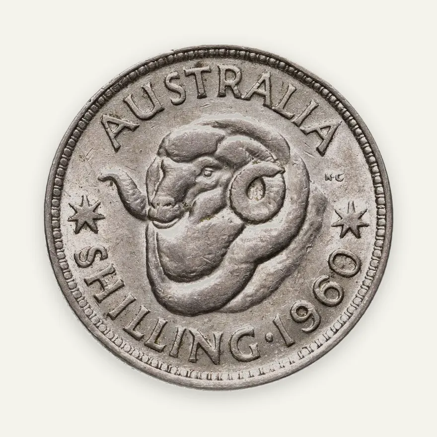 Австралия 1 шиллинг (shilling) 1960, аверс