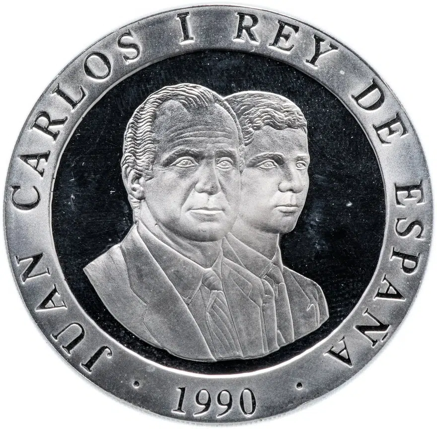 Испания 2000 песет (pesetas) 1990 "XXV Летние Олимпийские игры, Барселона 1992 - баскетбол", реверс