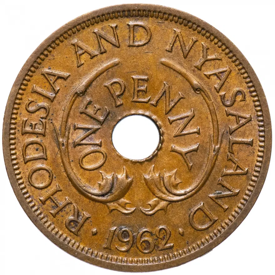 Родезия и Ньясаленд 1 пенни (penny) 1962