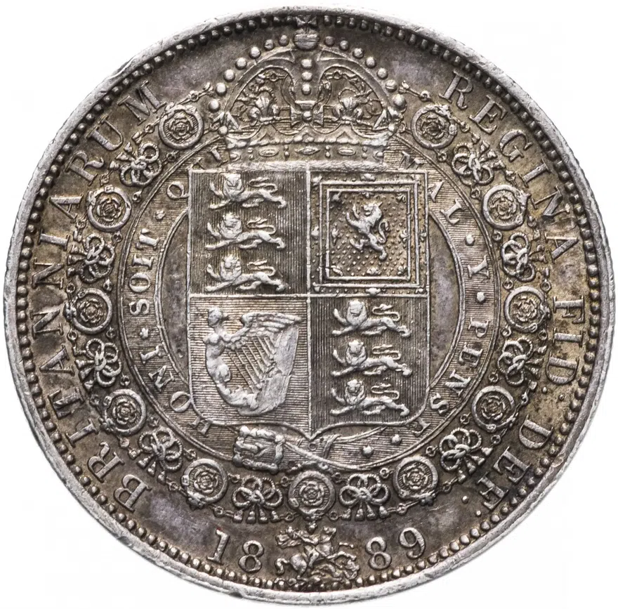 Великобритания 1/2 кроны (crown) 1889 Королева Виктория