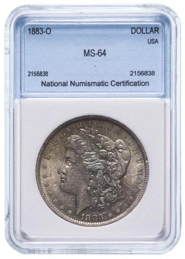 США 1 доллар (dollar) 1883 O "Доллар Моргана" в слабе NNC MS64