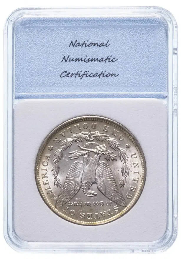 США 1 доллар (dollar) 1883 O "Доллар Моргана" в слабе NNC MS64, реверс