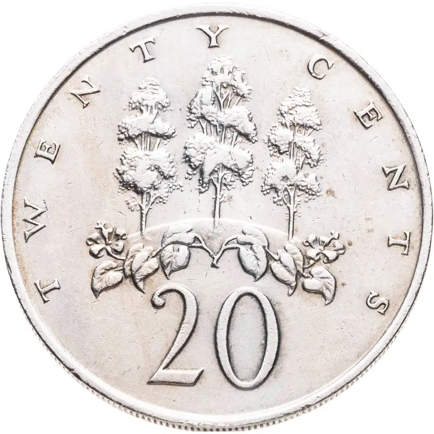 Ямайка 20 центов (cents) 1969, реверс
