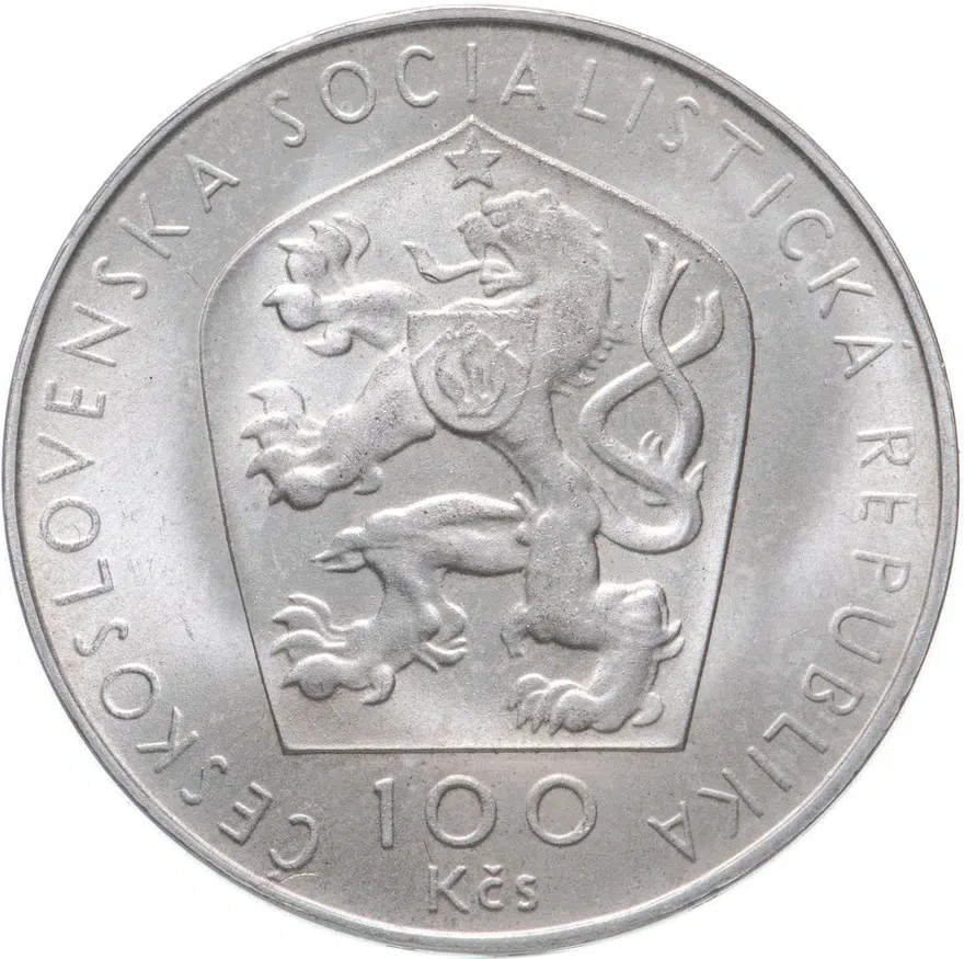 Чехословакия 100 крон (korun) 1976 "100 лет со дня рождения Виктора Каплана", реверс