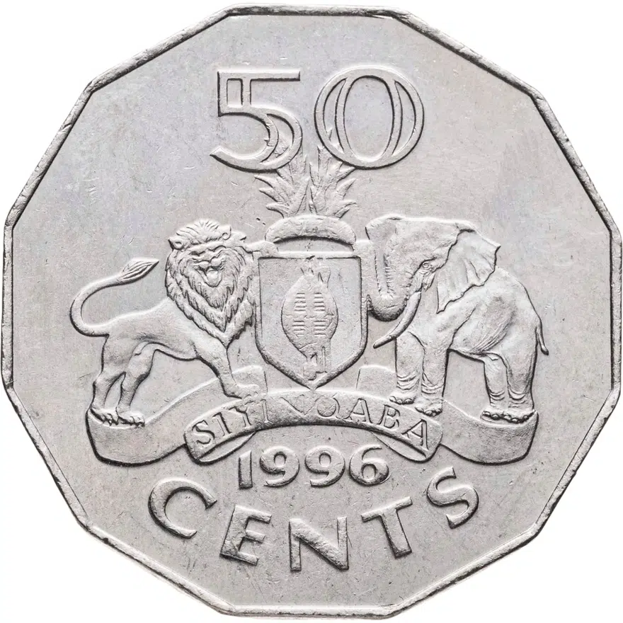 Свазиленд 50 центов (cents) 1996, реверс