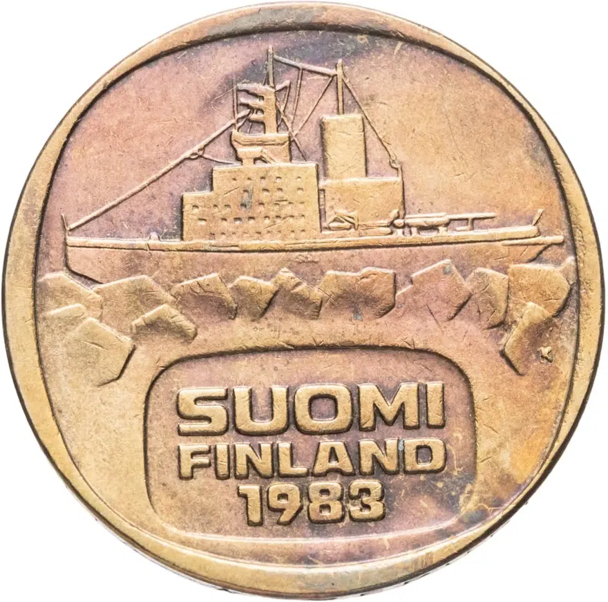 Финляндия 5 марок (markkaa) 1983   знак монетного двора 'K' - Timo Koivuranta, реверс