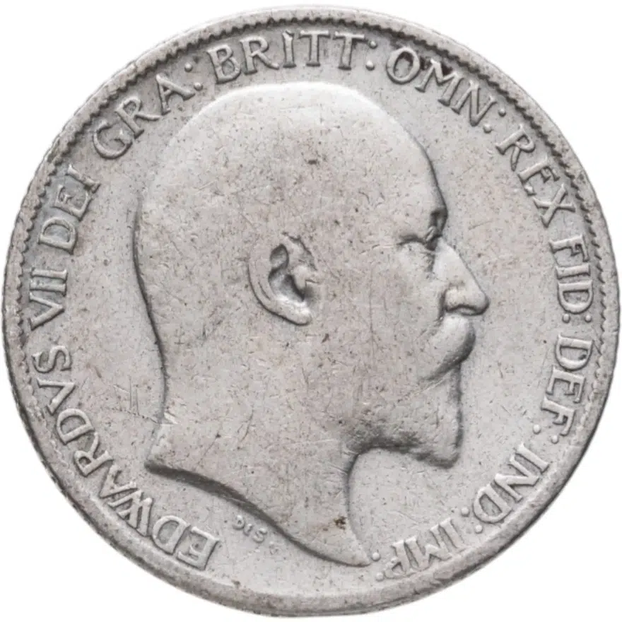 Великобритания 6 пенсов (pence) 1909, реверс