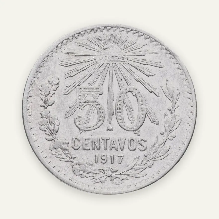 Мексика 50 сентаво (centavos) 1917