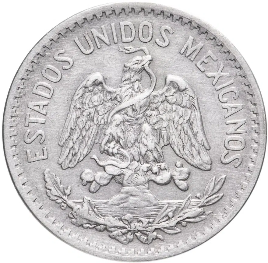 Мексика 50 сентаво (centavos) 1917, реверс