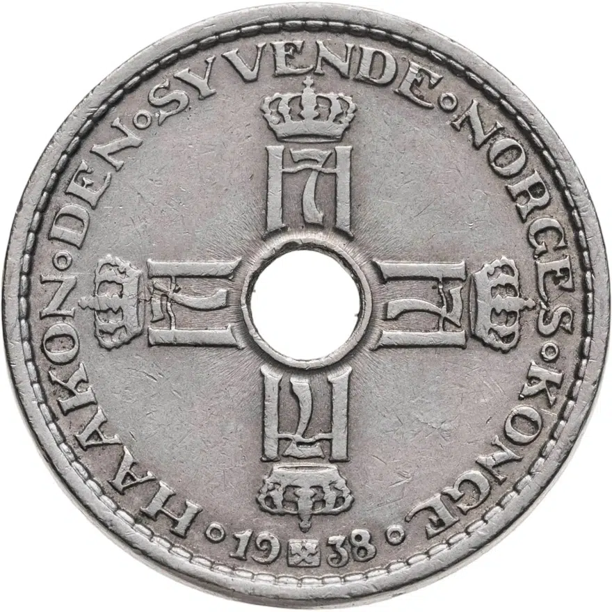Норвегия 1 крона (crown) 1938