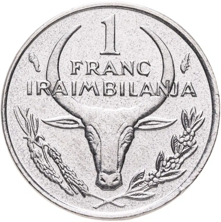Мадагаскар 1 франка (francs) 1988