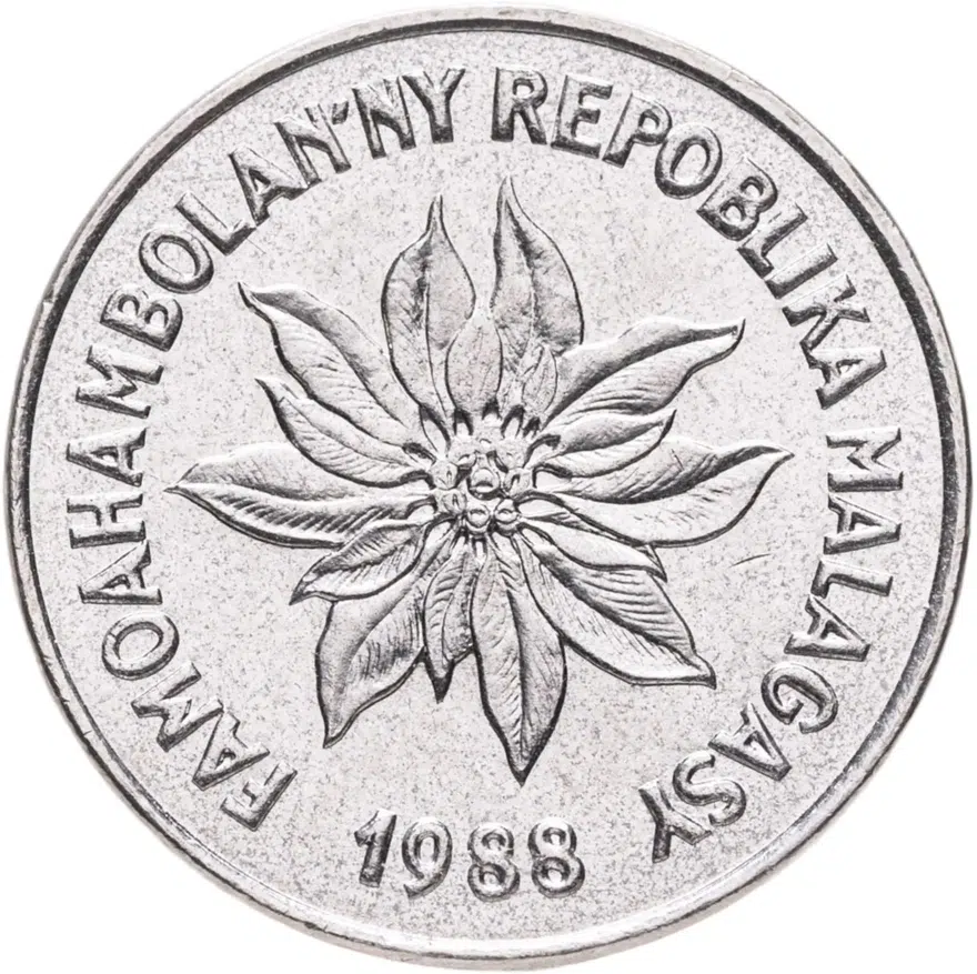 Мадагаскар 1 франка (francs) 1988, реверс