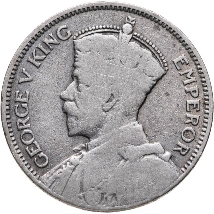 Новая Зеландия 1 шиллинг (shilling) 1933, аверс