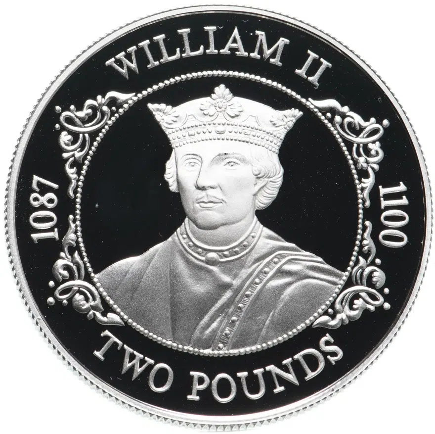 Гернси 2 фунта (pounds) 1988  Короли Англии - Вильгельм II