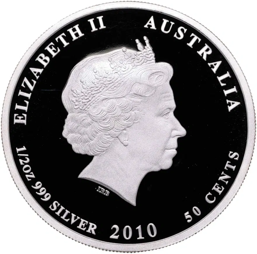 Австралия 50 центов (cents) 2010  Морская жизнь Австралии - Морской конёк, реверс