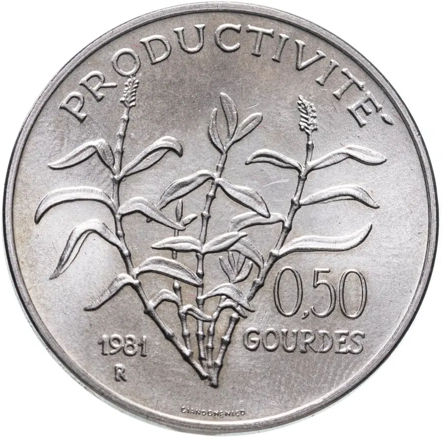 Гаити 0,5 гурда (gourde) 1981  ФАО, реверс