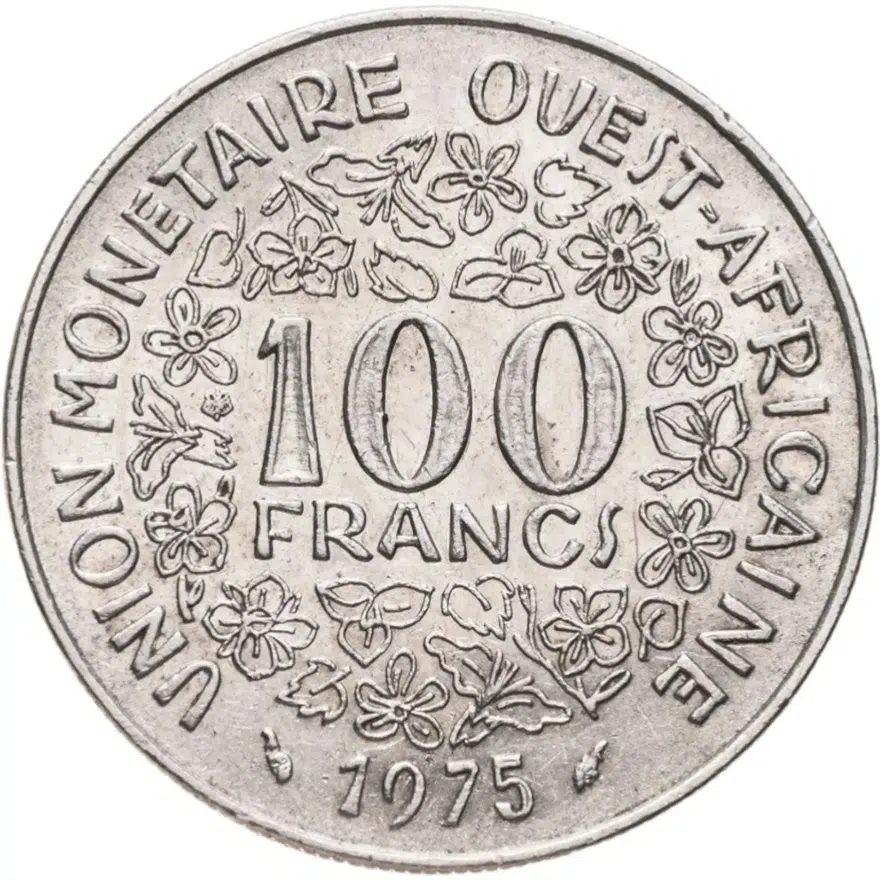 Западная Африка (BCEAO) 100 франков (francs) 1975, реверс
