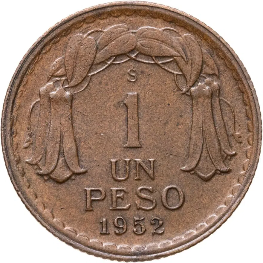 Чили 1 песо (peso) 1952