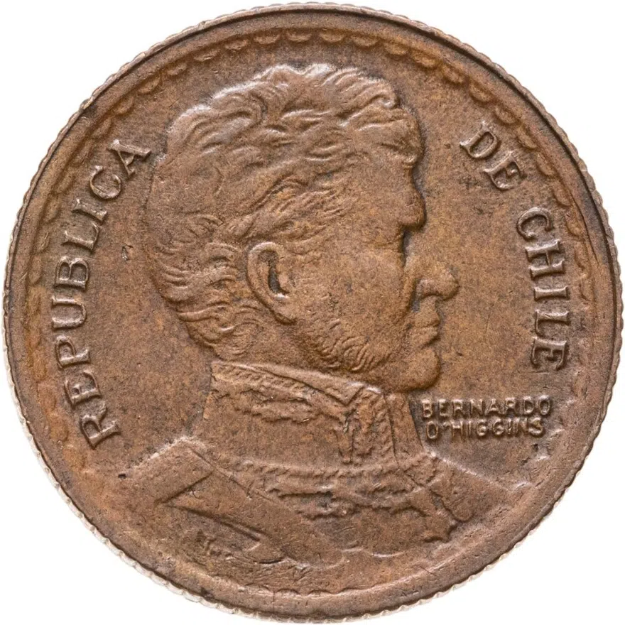 Чили 1 песо (peso) 1952, реверс