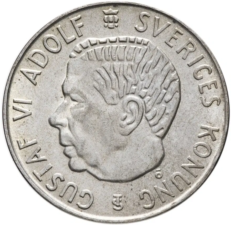 Швеция 5 крон 1955, аверс