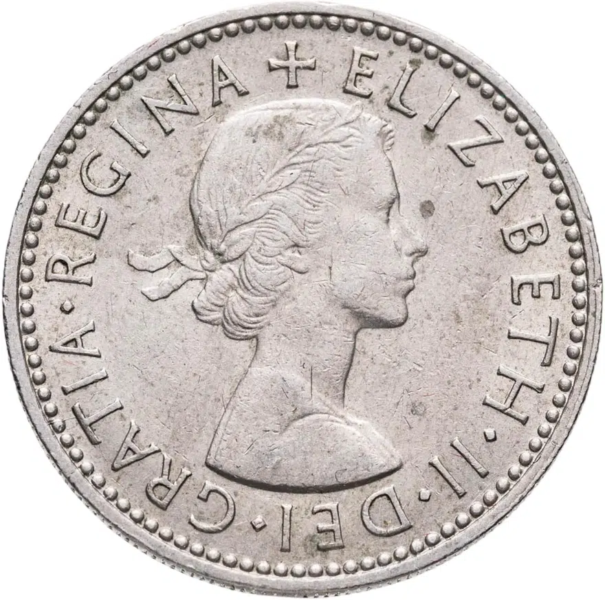 Великобритания 1 шиллинг (shilling) 1960  Шотландский герб - атакующий лев внутри коронованного щита, аверс