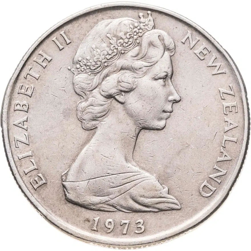 Новая Зеландия 50 центов (cents) 1973, реверс