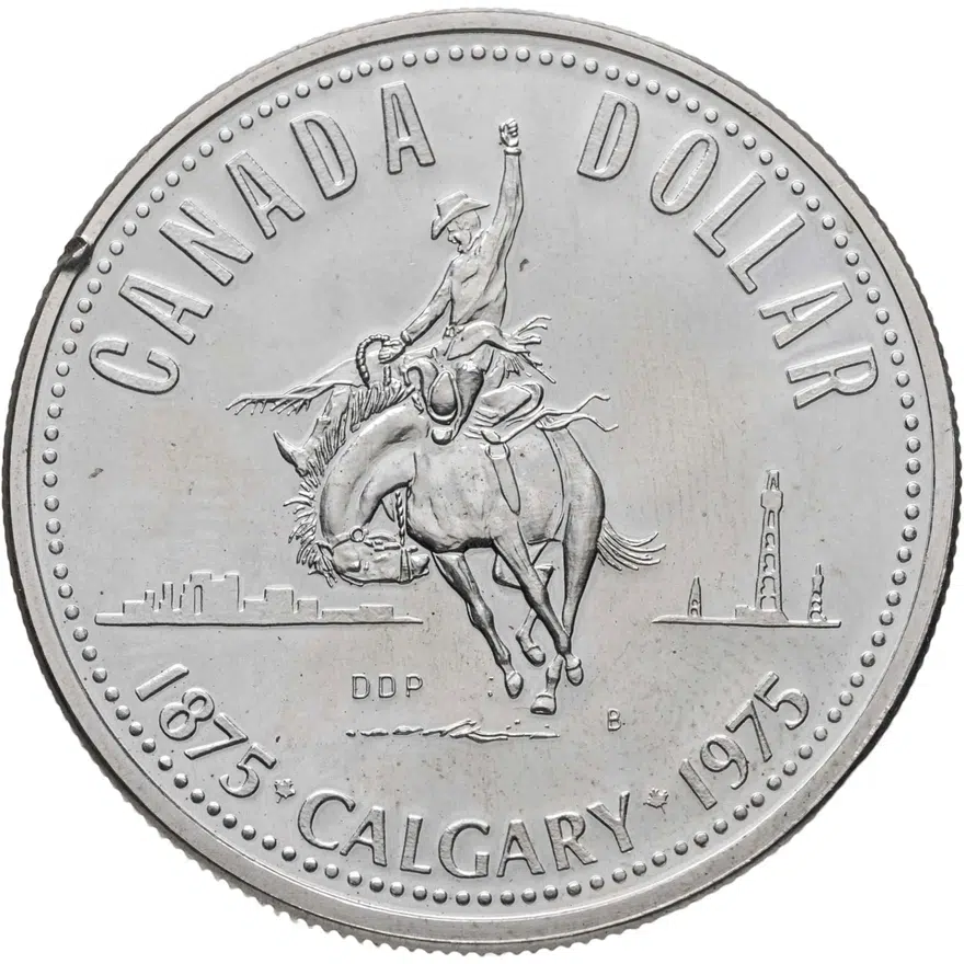 Канада 1 доллар (dollar) 1975  100 лет городу Калгари