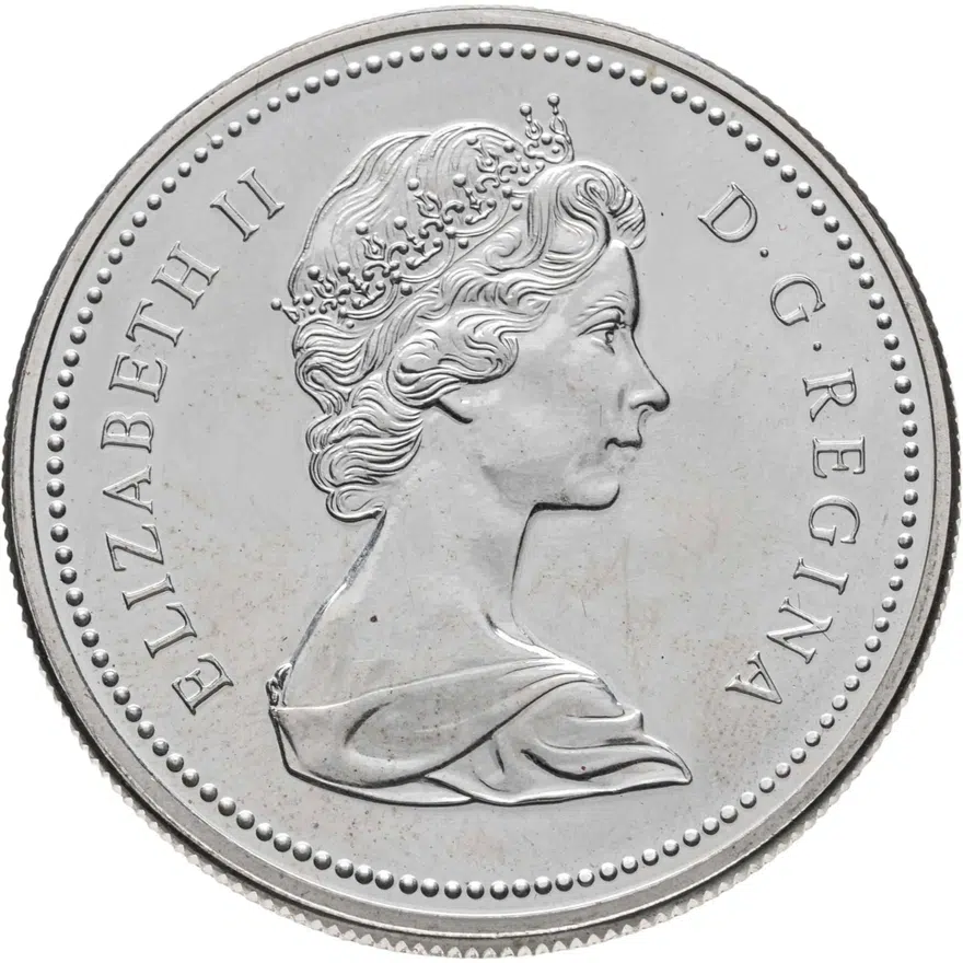 Канада 1 доллар (dollar) 1975  100 лет городу Калгари, реверс