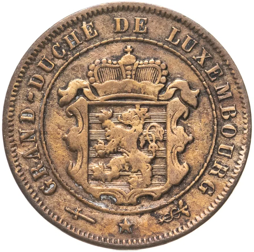 Люксембург 2 1/2 сантима (centimes) 1901, реверс
