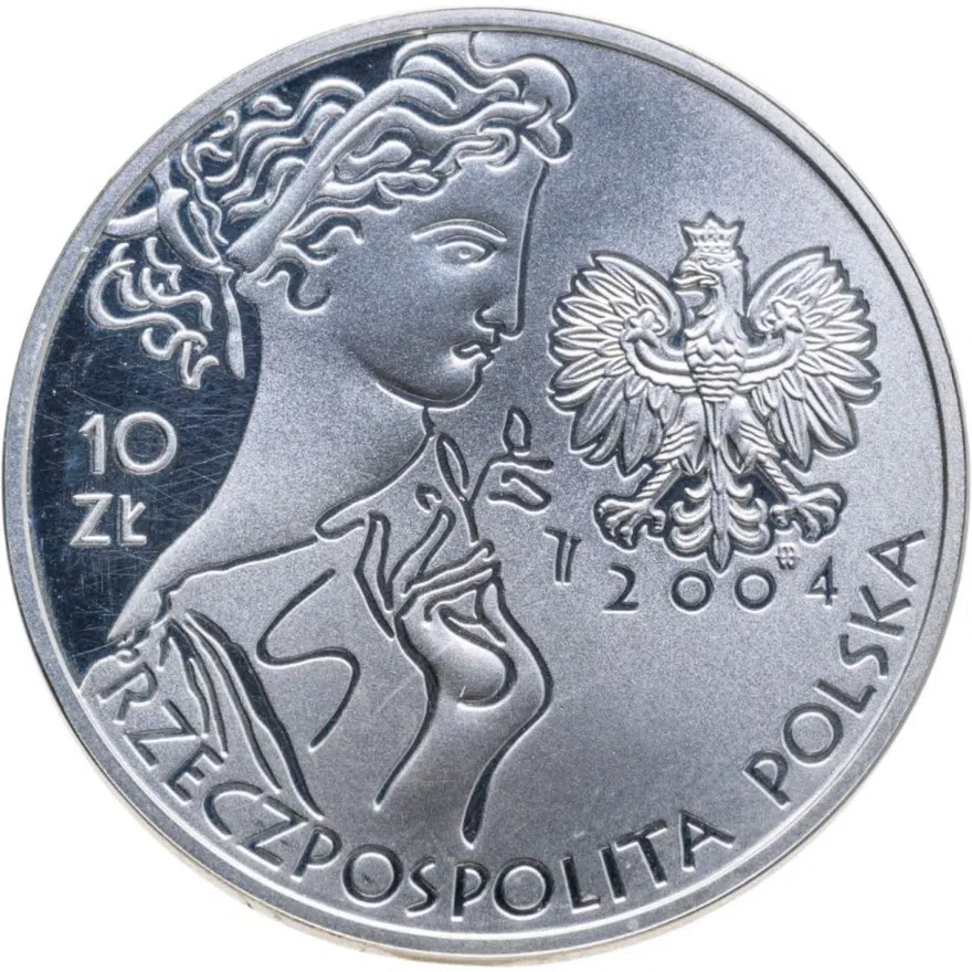 Польша 10 злотых (zlotych) 2004  XXVIII летние Олимпийские Игры, Афины 2004 - фехтование