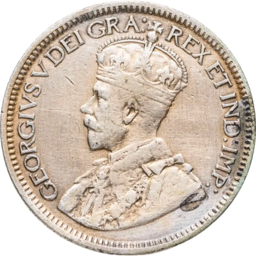 Канада 10 центов (cents) 1936, реверс