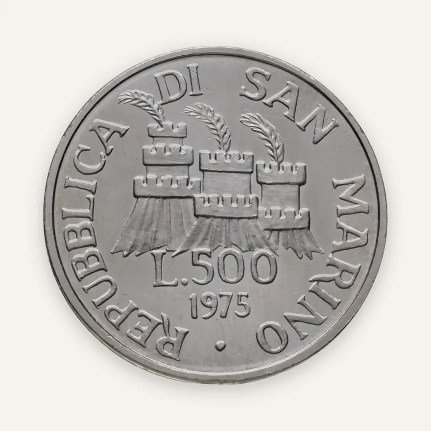 Сан-Марино 500 лир 1975, реверс