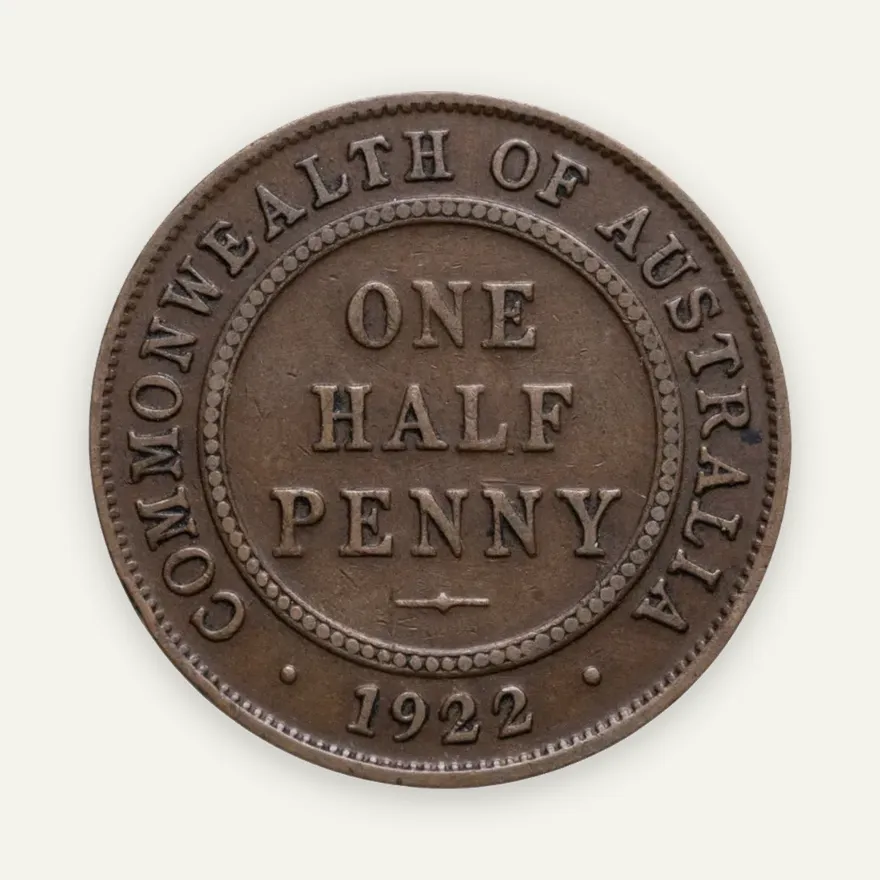 Австралия 1/2 пенни (penny) 1922, реверс
