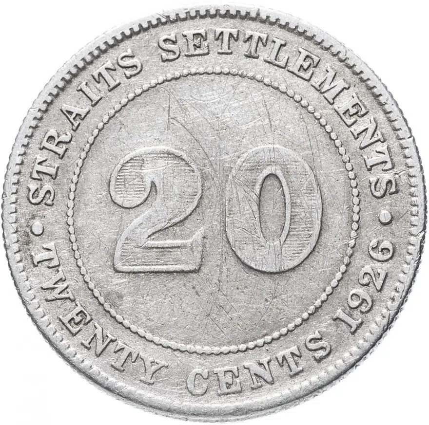 Стрейтс Сетлментс 20 центов (cents) 1926
