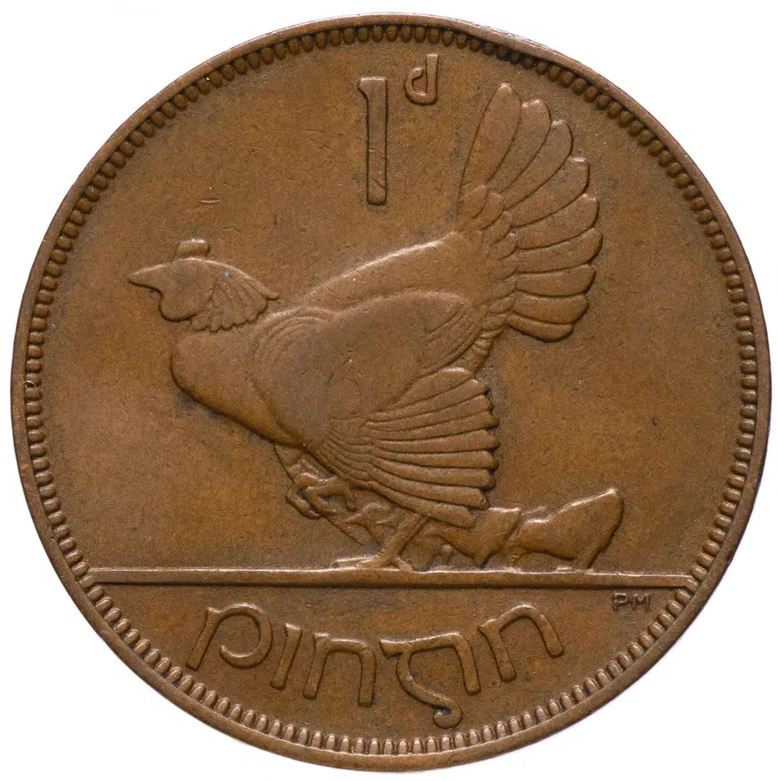 Ирландия 1 пенни (penny) 1937, реверс