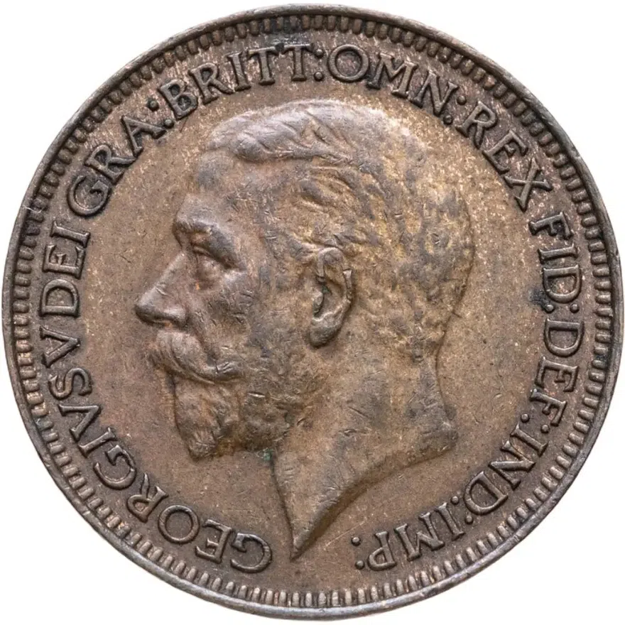Великобритания 1 фартинг (farthing) 1933, реверс
