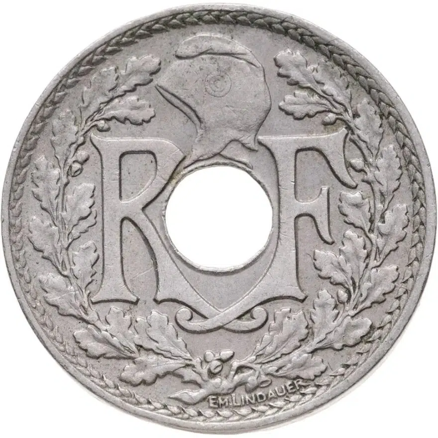 Франция 10 сантимов (centimes) 1931, реверс