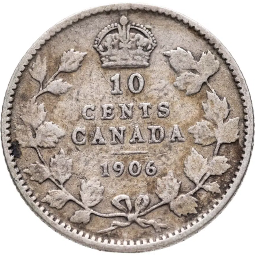 Канада 10 центов (cents) 1906
