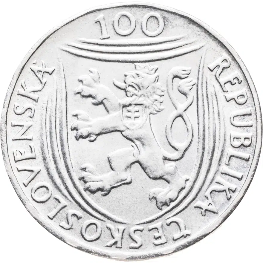 Чехословакия 100 крон (korun) 1951 "30 лет Коммунистической партии", реверс