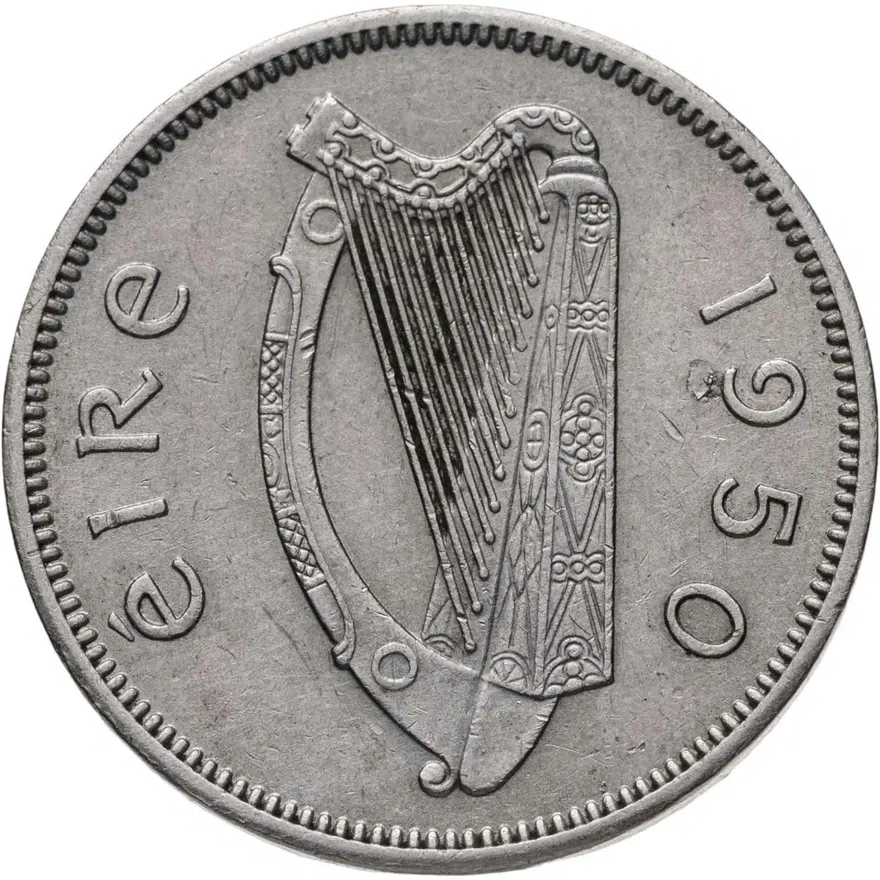 Ирландия 6 пенсов (pence) 1950, реверс