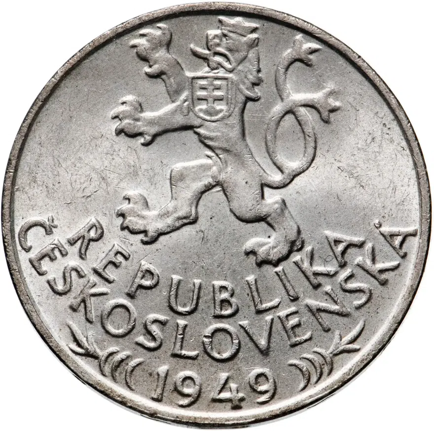 Чехословакия 100 крон (korun) 1949 "700 лет Праву добычи серебра в Йиглаве", реверс